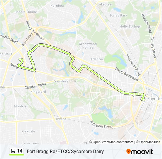 14 Bus Line Map