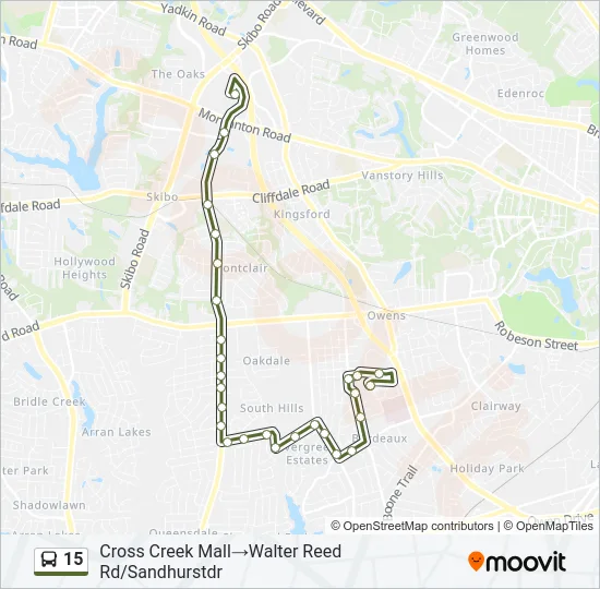 15 Bus Line Map