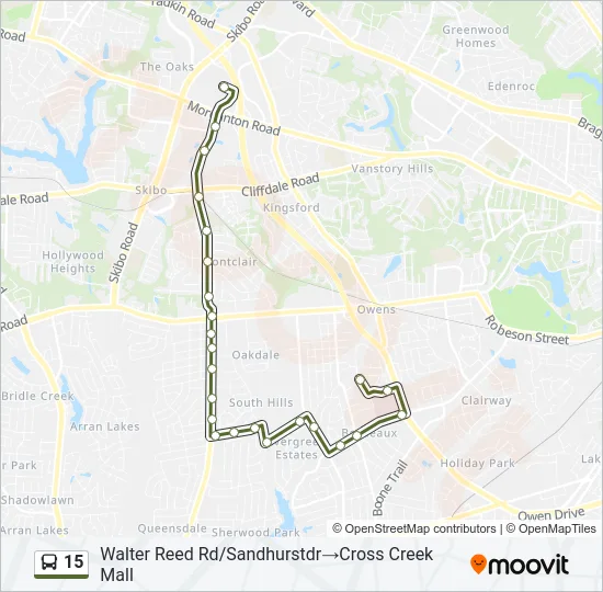 15 Bus Line Map