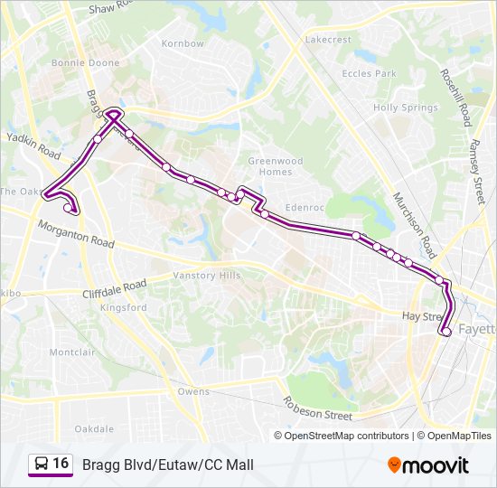 16 bus Line Map