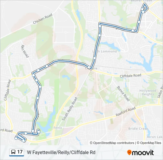 17 Bus Line Map