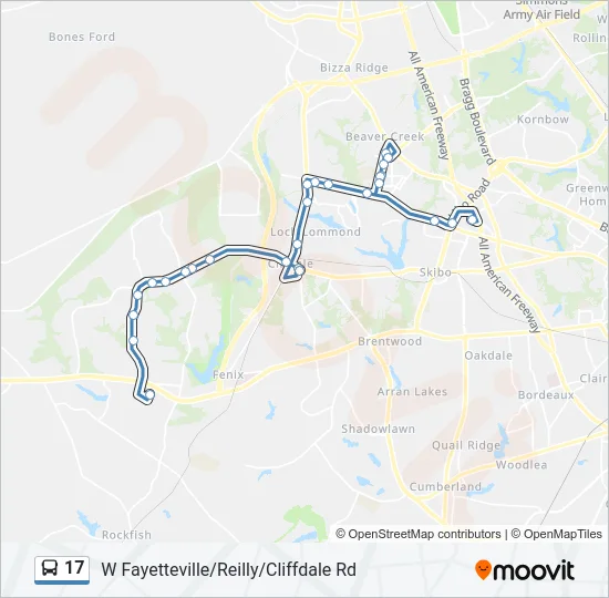 17 Bus Line Map