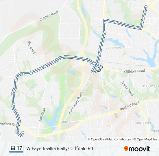 17 Bus Line Map