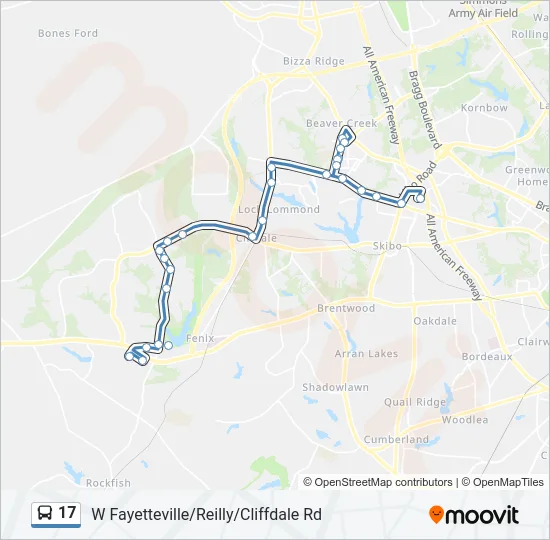 17 Bus Line Map