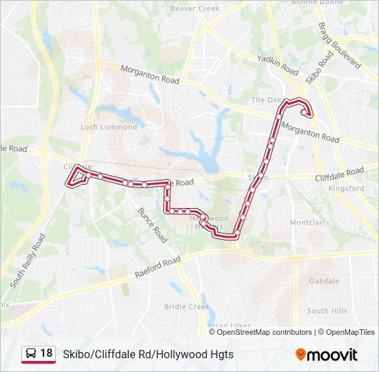 18 Bus Line Map