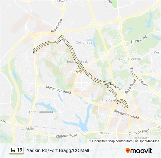 19 Bus Line Map