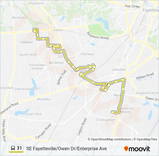 31 Bus Line Map