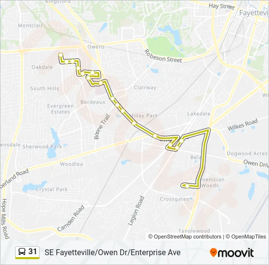 31 Bus Line Map