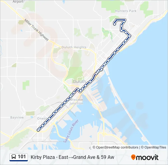 101 Bus Line Map