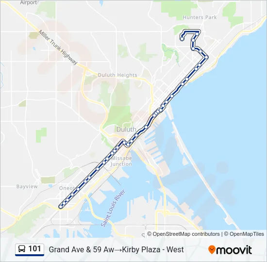 101 Bus Line Map