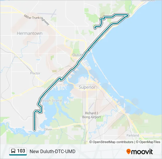 103 Bus Line Map
