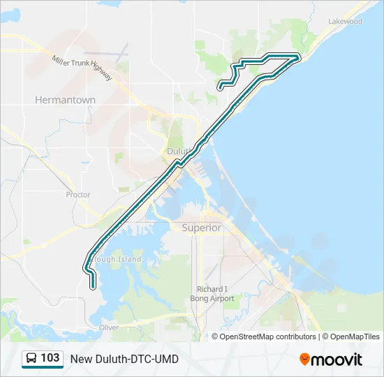 103 Bus Line Map