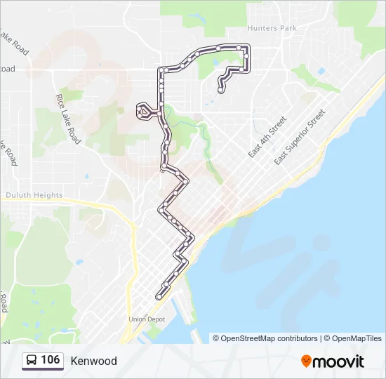 106 Bus Line Map
