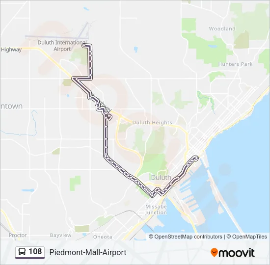 108 Bus Line Map