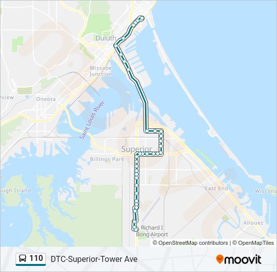 110 Bus Line Map