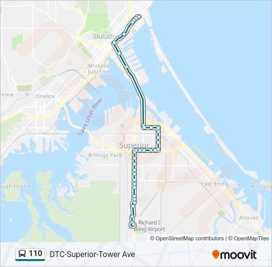 110 Bus Line Map