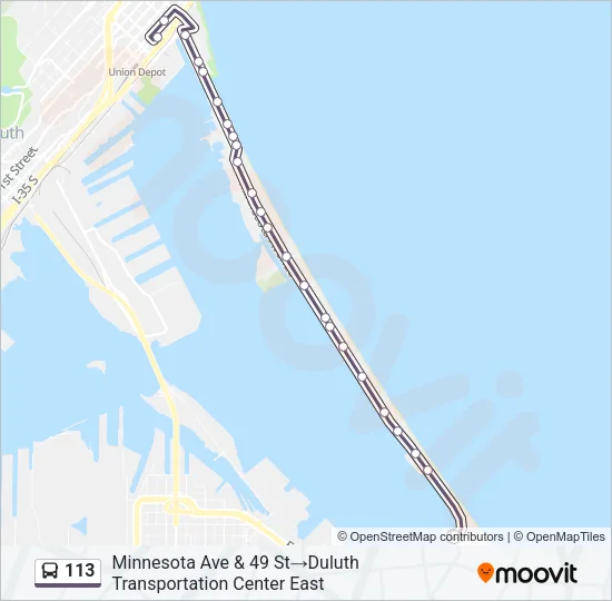 113 Bus Line Map