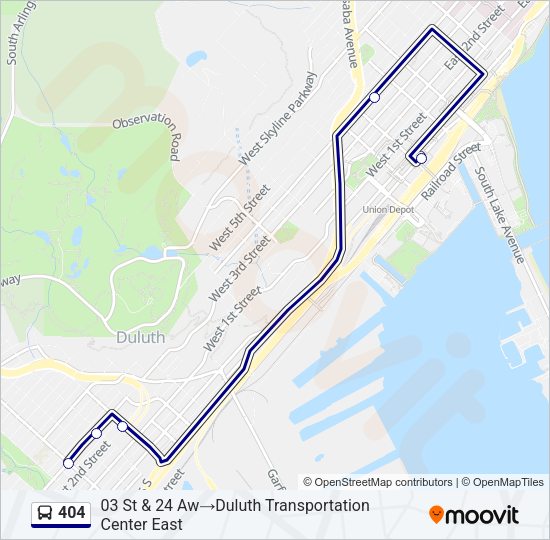 404 Bus Line Map
