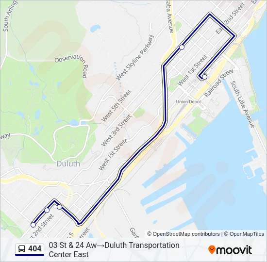 404 Bus Line Map