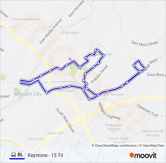 BL bus Line Map