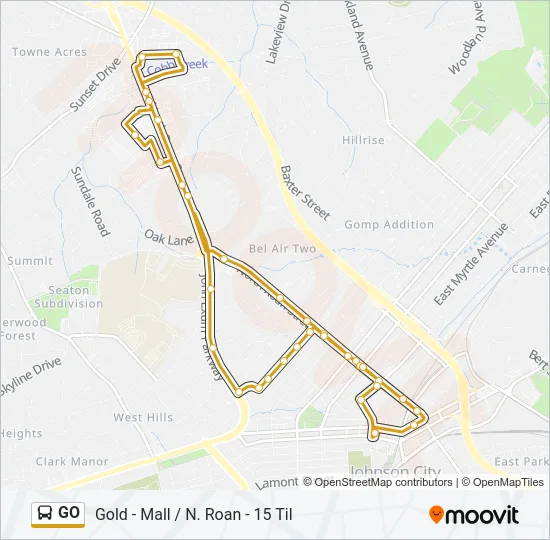 GO Bus Line Map