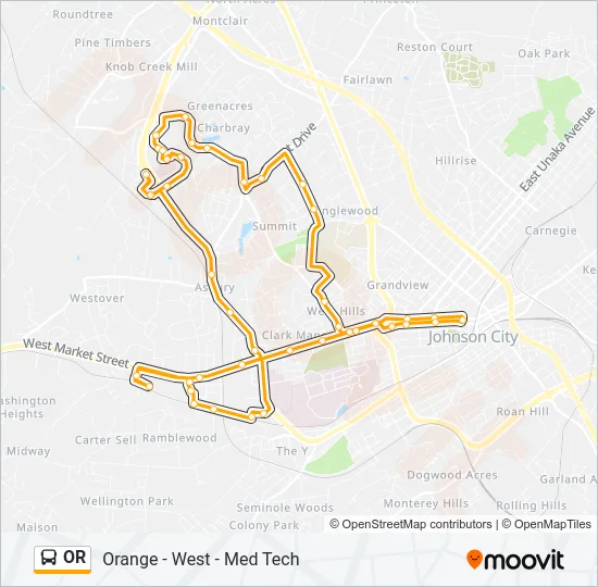 OR Bus Line Map