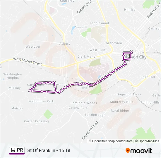 PR Bus Line Map