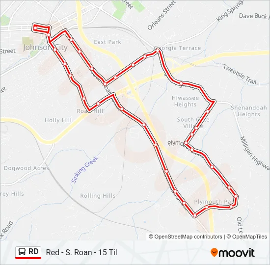 RD Bus Line Map