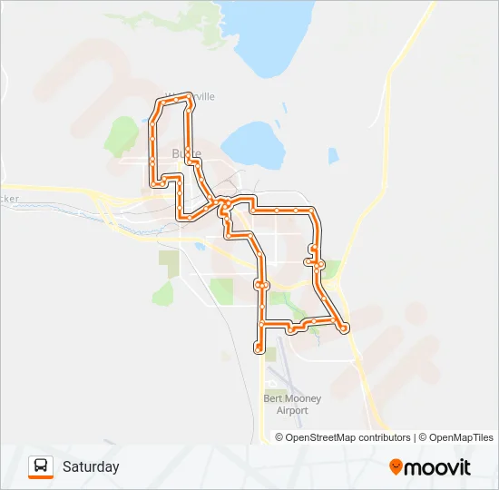 SATURDAY Bus Line Map
