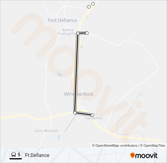 5 Bus Line Map