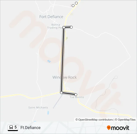 5 Bus Line Map