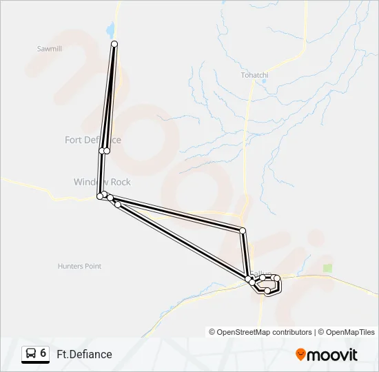 6 Bus Line Map