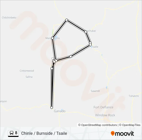 8 Bus Line Map