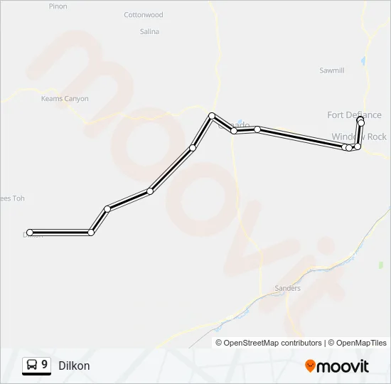 9 Bus Line Map
