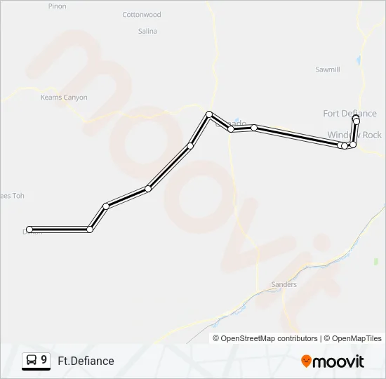 9 Bus Line Map