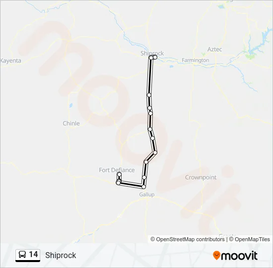 14 Bus Line Map
