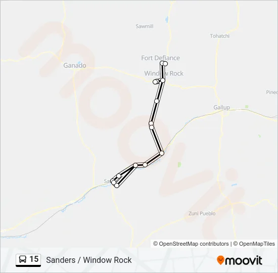 15 Bus Line Map