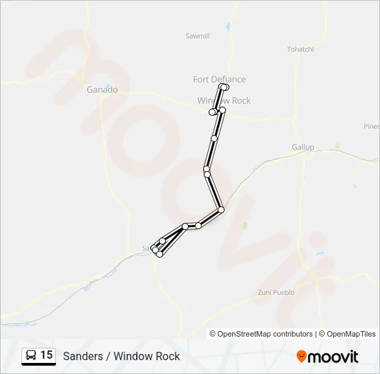 15 Bus Line Map