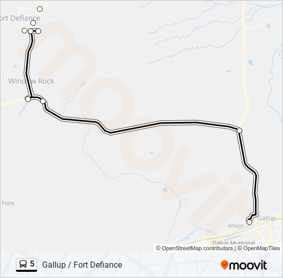 5 bus Line Map