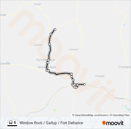 6 bus Line Map