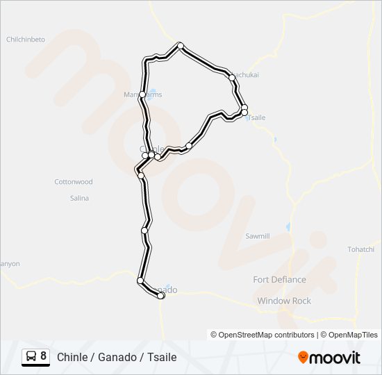 Mapa de 8 de autobús