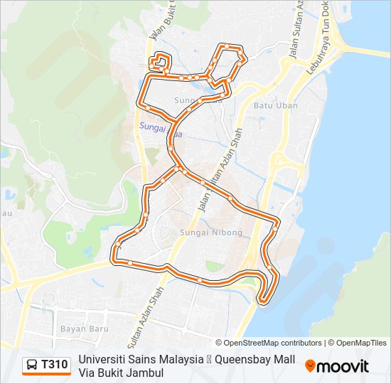 t310 Route: Schedules, Stops & Maps - Universiti Sains Malaysia ↻ ...