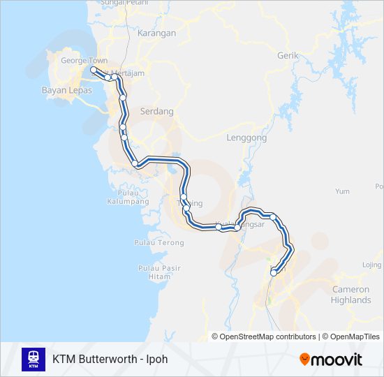 IPOH LINE Train Line Map