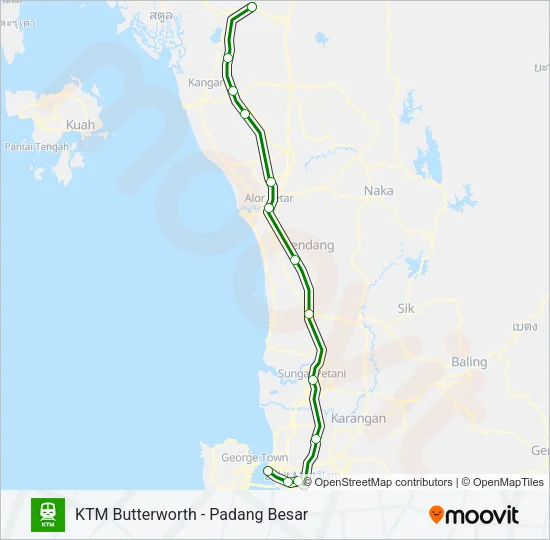 PADANG BESAR LINE Train Line Map