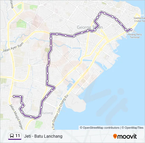 11 Bus Line Map