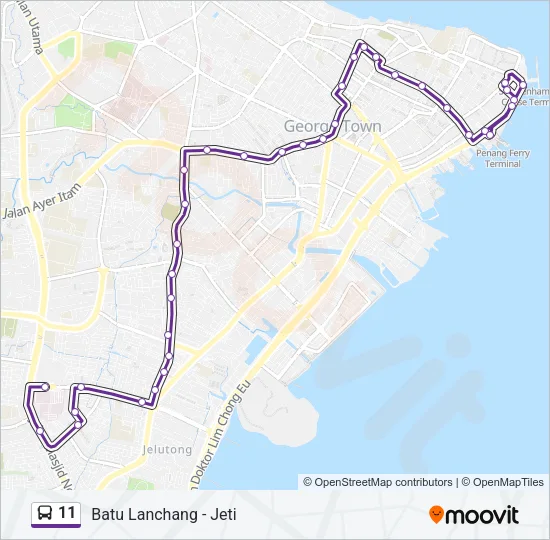 11 Bus Line Map
