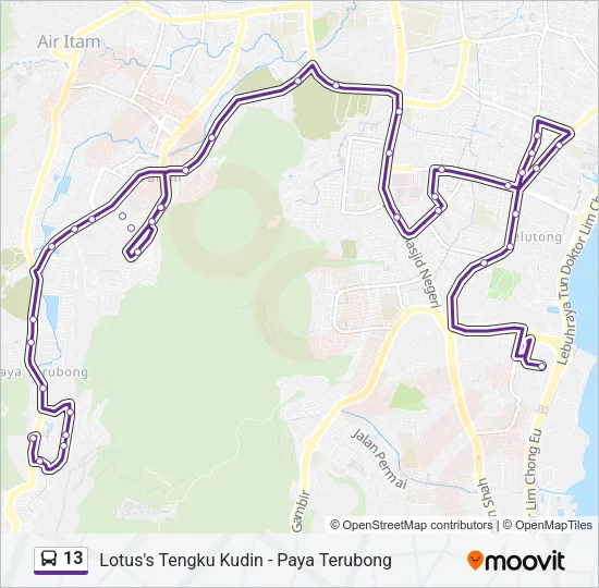 13 Bus Line Map