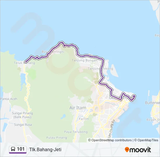 101 Bus Line Map