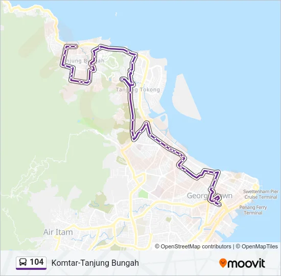 104 Bus Line Map
