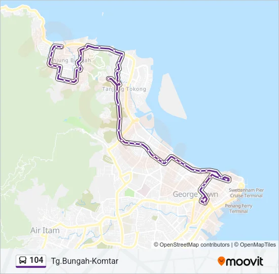 104 Bus Line Map